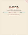 Retirement Bucket List & Life Planner | Classora