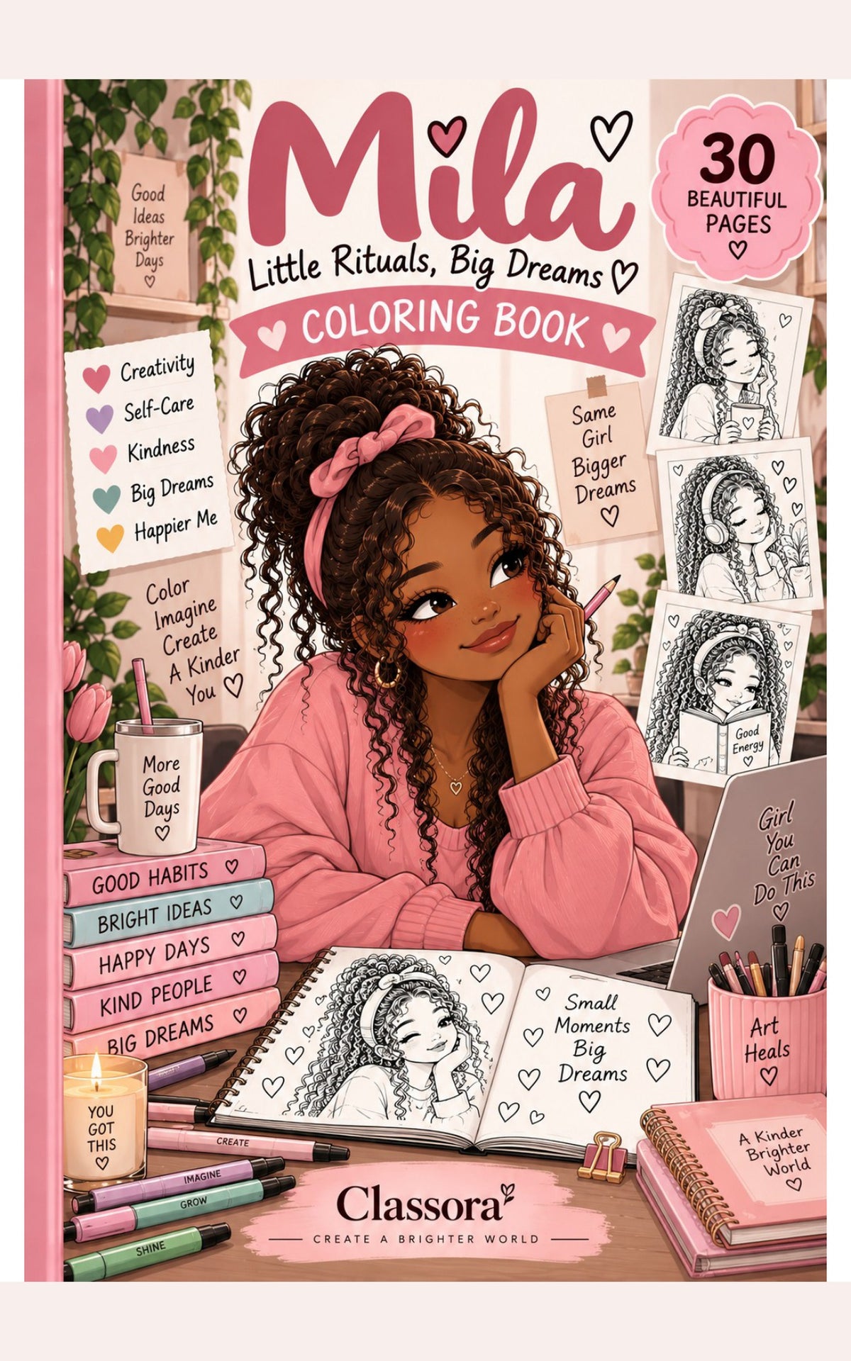 Mila: Little Rituals, Big Dreams — Cozy Coloring Book for Teens & Adults